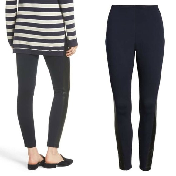 Gemma Faux Leather Panel Ankle Legging HW9302 - Picture 7 of 7